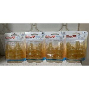 4x NUK First Essentials Latex Replacement Nipples, 4+ Months, Medium Flow 6 Ct